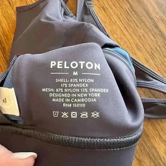 NWT Peloton High Impact Sports Bra Mesh Blue-Sz M - Picture 3 of 3